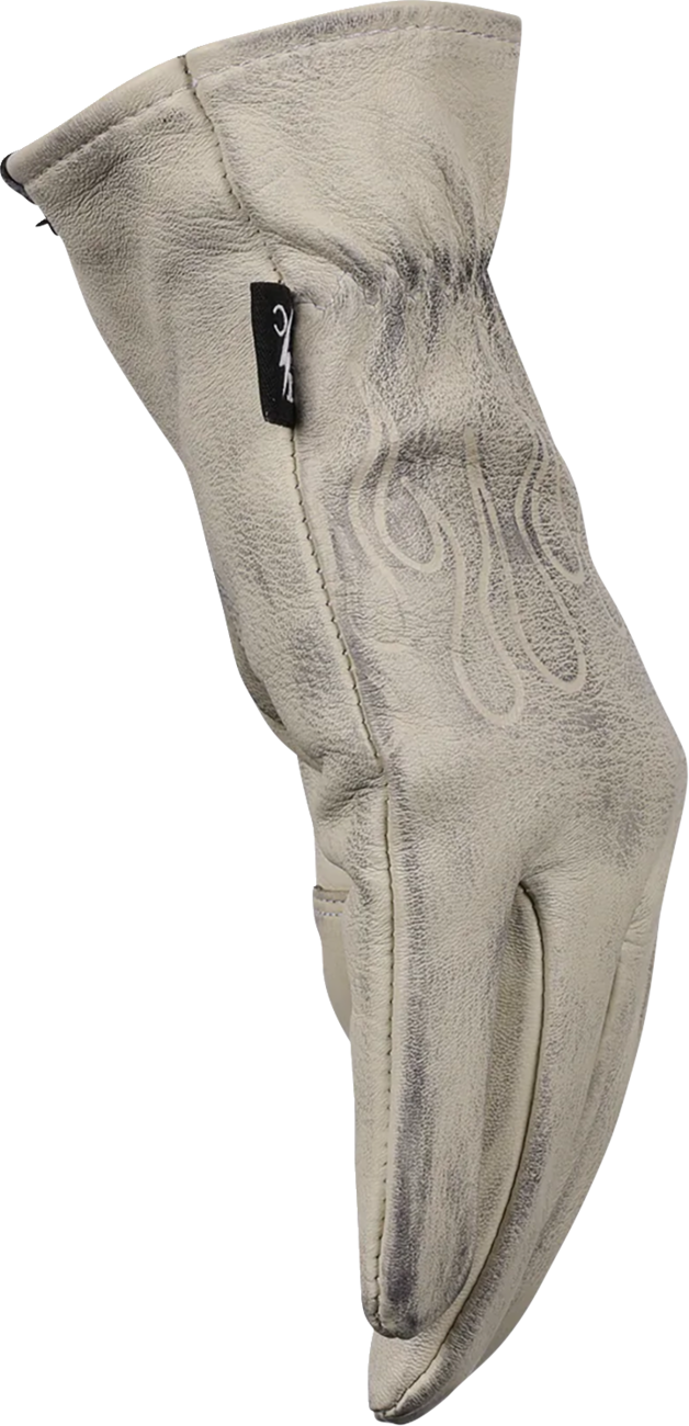 THRASHIN SUPPLY CO. Roper Leather Gloves - Bone White - Small TRG-00-08