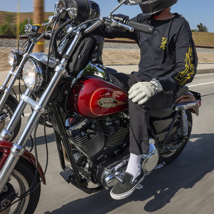 THRASHIN SUPPLY CO. Roper Leather Gloves - Bone White - Small TRG-00-08