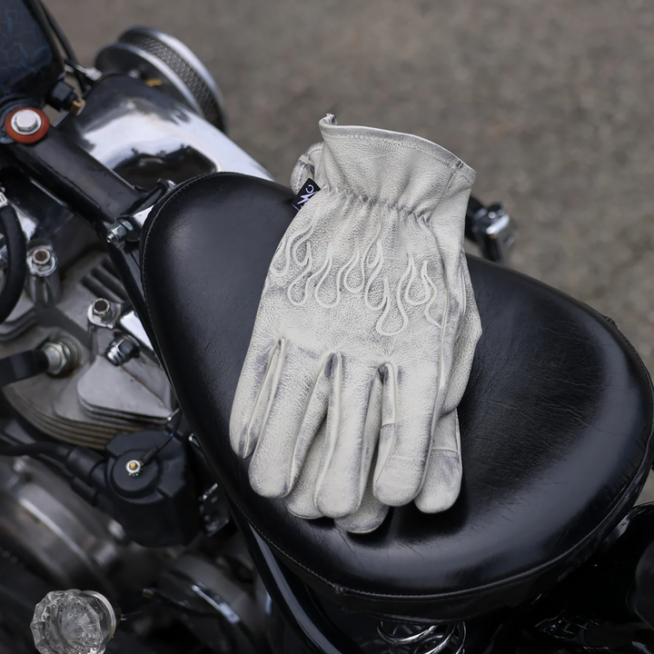 THRASHIN SUPPLY CO. Roper Leather Gloves - Bone White - 2XL TRG-00-12