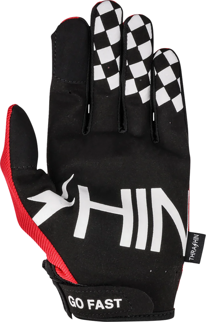 THRASHIN SUPPLY CO. Go Fast Stealth Gloves - Red - 2XL SV1-18-12