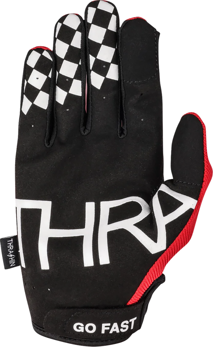 THRASHIN SUPPLY CO. Go Fast Stealth Gloves - Red - 2XL SV1-18-12