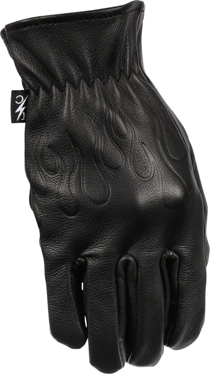 THRASHIN SUPPLY CO. Roper Leather Gloves - Black - Small TRG-01-08