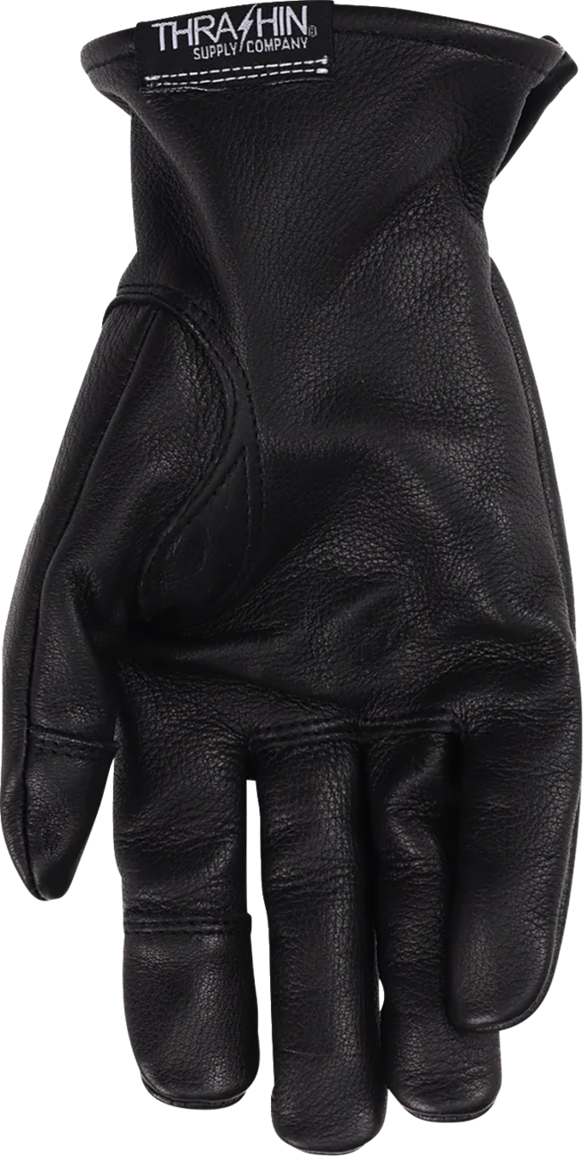 THRASHIN SUPPLY CO. Roper Leather Gloves - Black - Large TRG-01-10