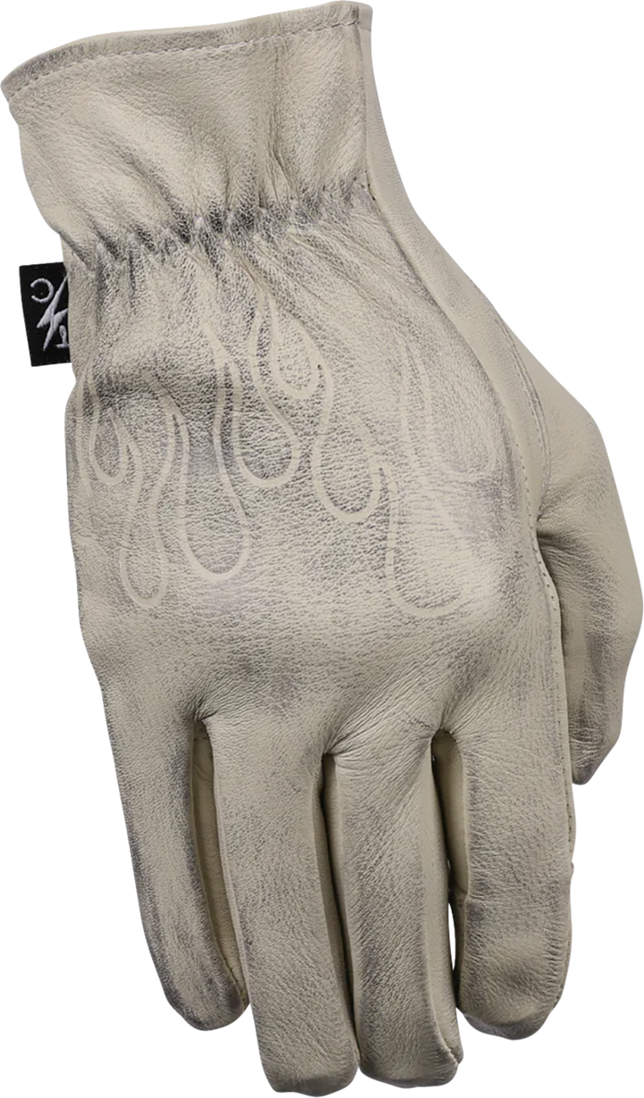 THRASHIN SUPPLY CO. Roper Leather Gloves - Bone White - XL TRG-00-11