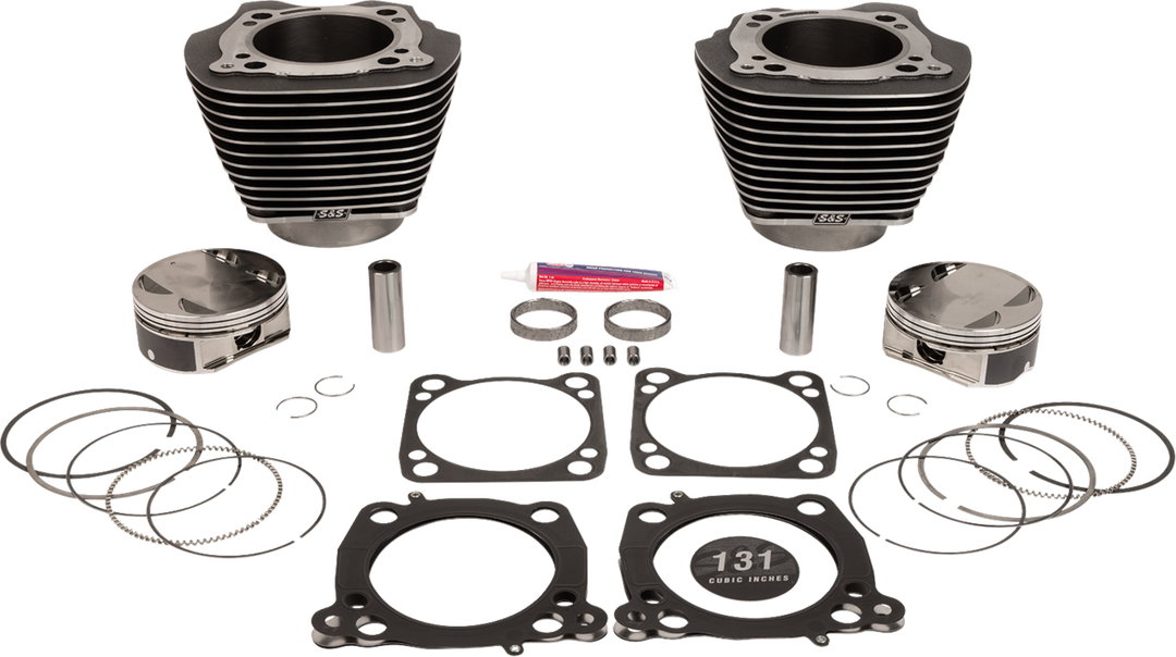 S&S CYCLE Cylinder Kit - 4.625" Stroke - Black Granite w/Highlights - M8 910-0764A