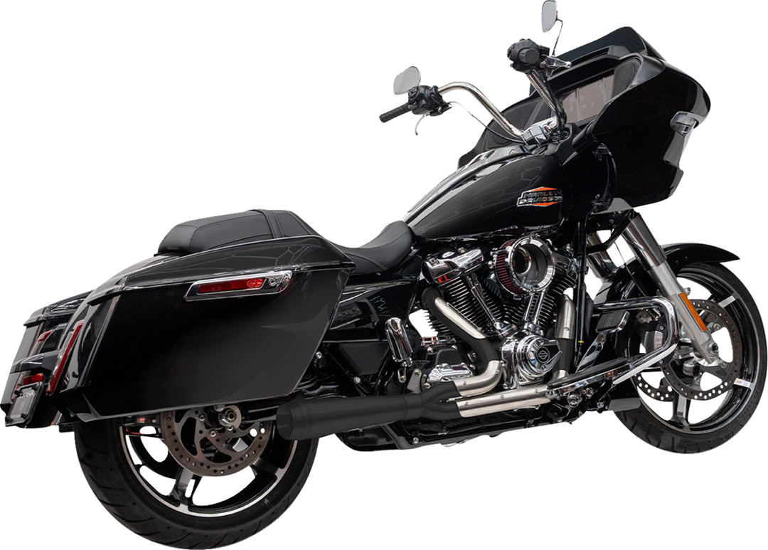 TRASK 2-into-1 Assault Exhaust System - Black - Touring M8 TM-5011BK