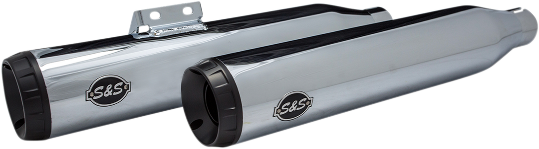 S&S CYCLE Grand National Slip-On Mufflers - Race - Chrome - M8 Softail 550-0738