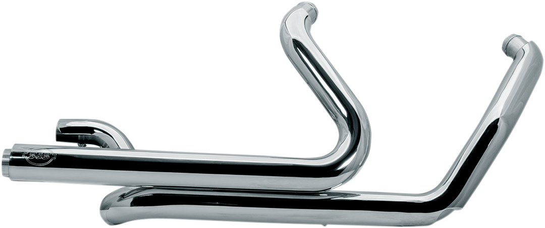 S&S CYCLE Power Tune Dual Headers - Chrome 17-22 M8 Touring - 550-0704