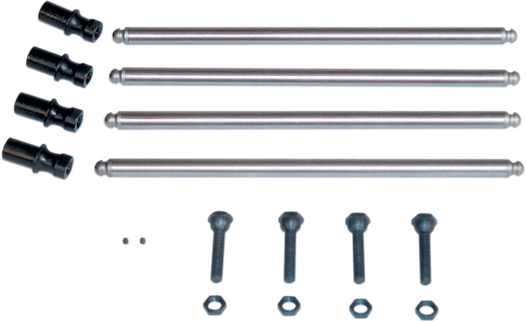S&S CYCLE Non-Adjustable Pushrod Kit - Conversion w/Adjustable Lifter Adapters - Big Twin 93-5068