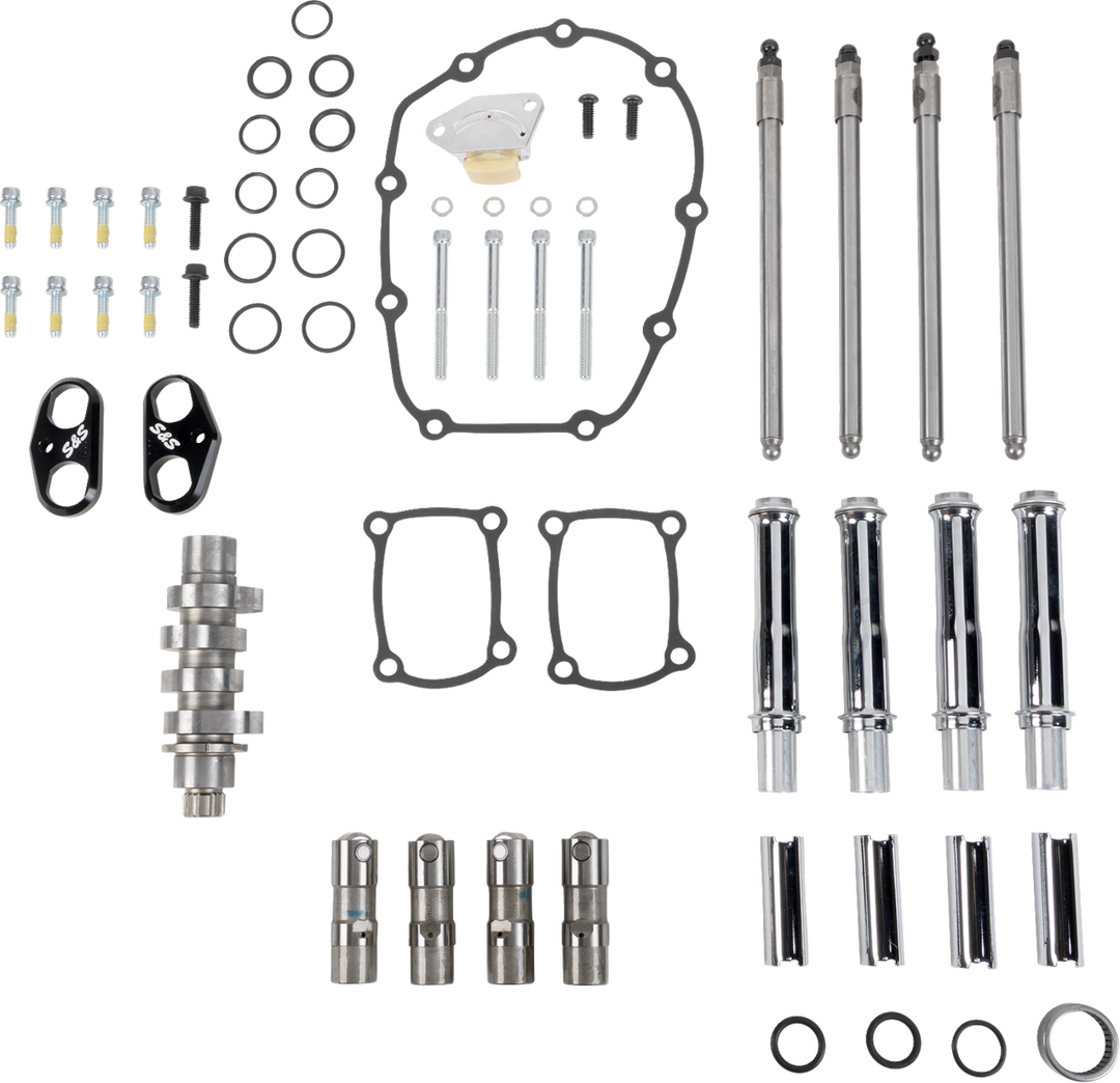 S&S CYCLE Camshaft Kit - 496 Chain Drive - Chrome Pushrod Tubes - M8 310-1411