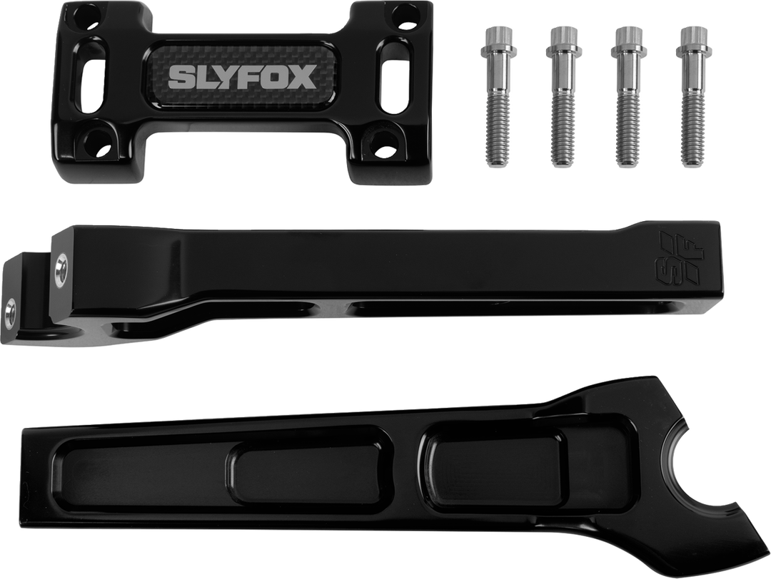 SLYFOX Handlebar Riser Kit - Straight - 1" Clamping - 8" Rise - Black SF-1001-08-B