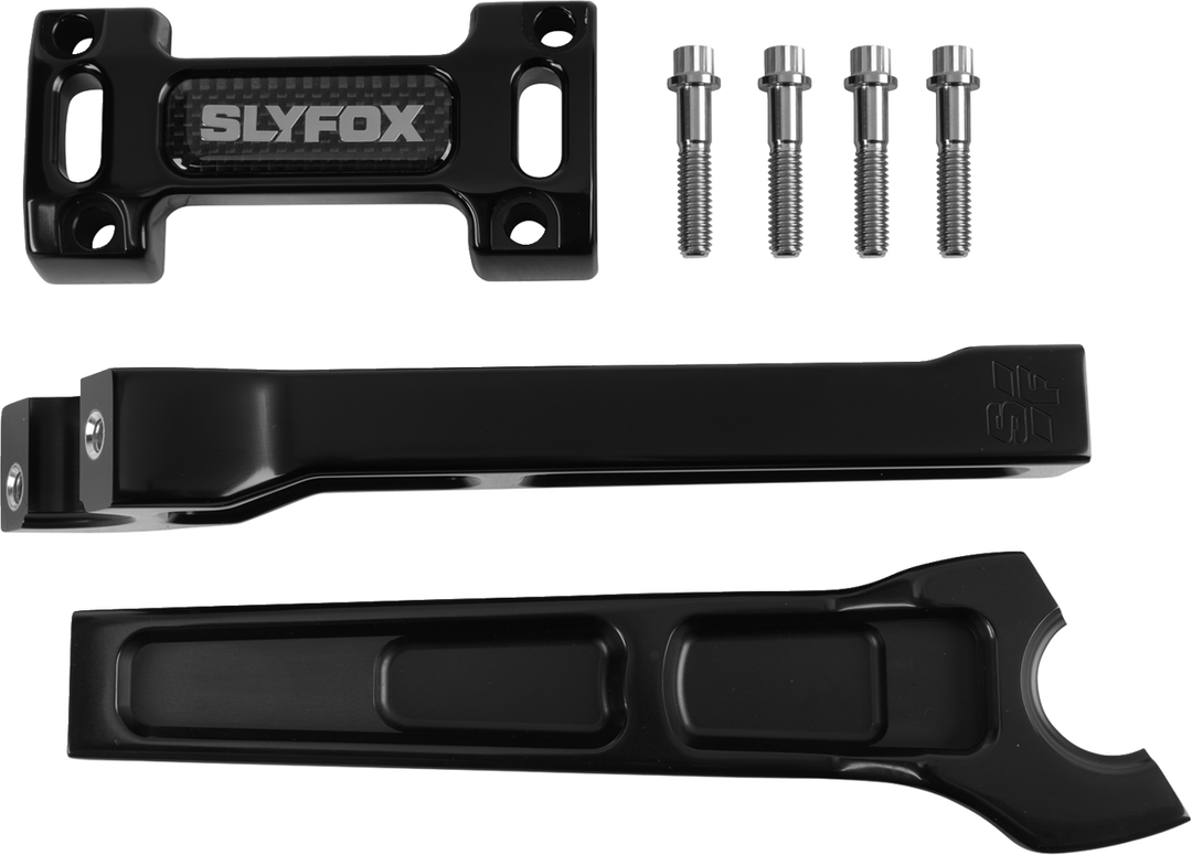 SLYFOX Handlebar Riser Kit - Straight - 1-1/8" Clamping - 8" Rise - Black SF-1003-08-B