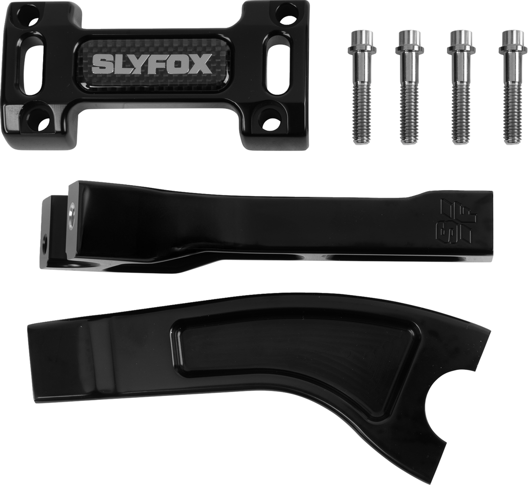 SLYFOX Handlebar Riser Kit - Pullback - 1-1/8" Clamping - 6" Rise - Black SF-1004-06-B