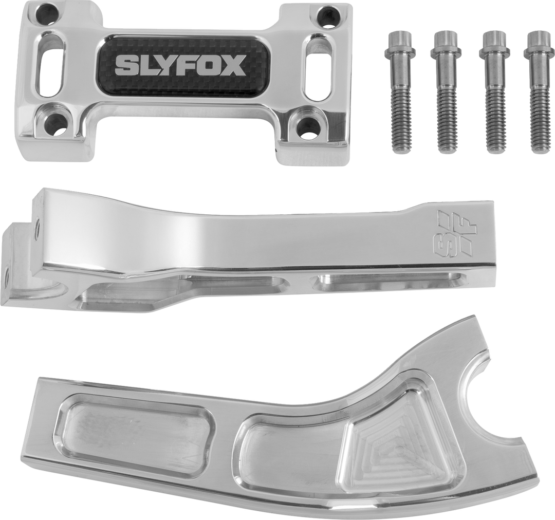 SLYFOX Handlebar Riser Kit - Pullback - 1-1/8" Clamping - 6" Rise - Raw SF-1004-06-R