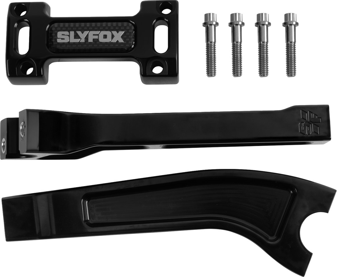 SLYFOX Handlebar Riser Kit - Pullback - 1-1/8" Clamping - 8" Rise - Black SF-1004-08-B
