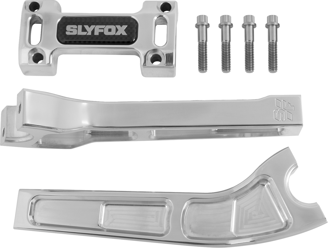 SLYFOX Handlebar Riser Kit - Pullback - 1-1/8" Clamping - 8" Rise - Raw SF-1004-08-R