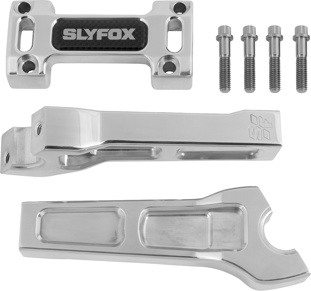 SLYFOX Handlebar Riser Kit - Straight - 1" Clamping - 6" Rise - Raw SF-1001-06-R