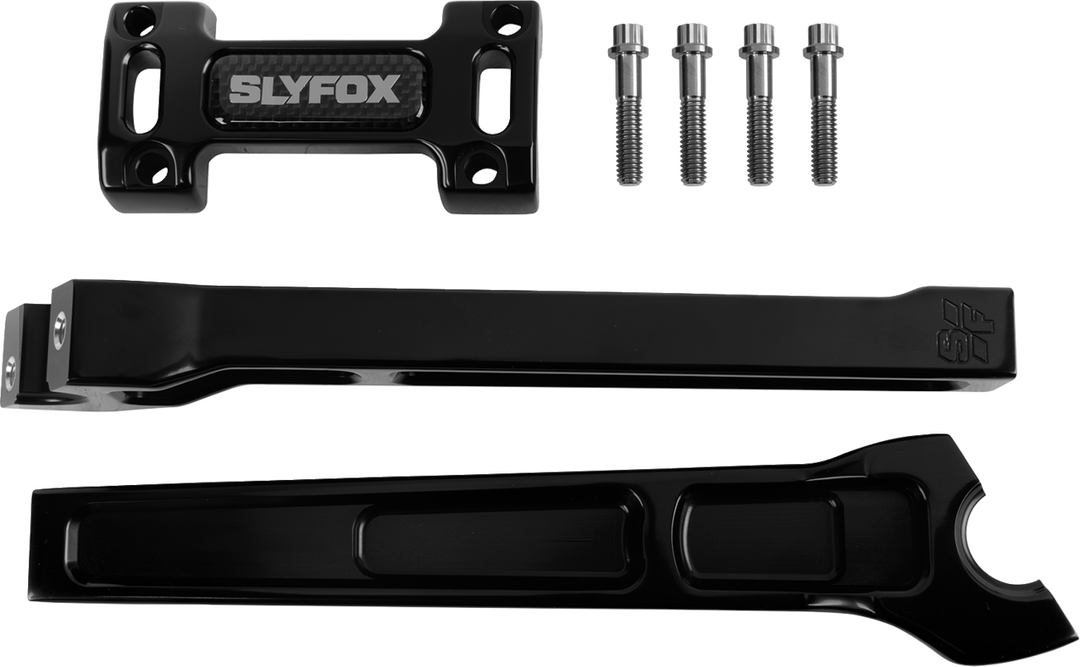 SLYFOX Handlebar Riser Kit - Straight - 1" Clamping - 10" Rise - Black SF-1001-10-B