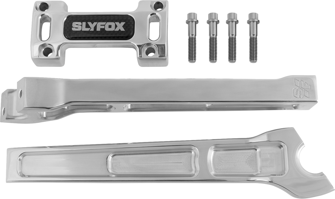 SLYFOX Handlebar Riser Kit - Straight - 1" Clamping - 10" Rise - Raw SF-1001-10-R