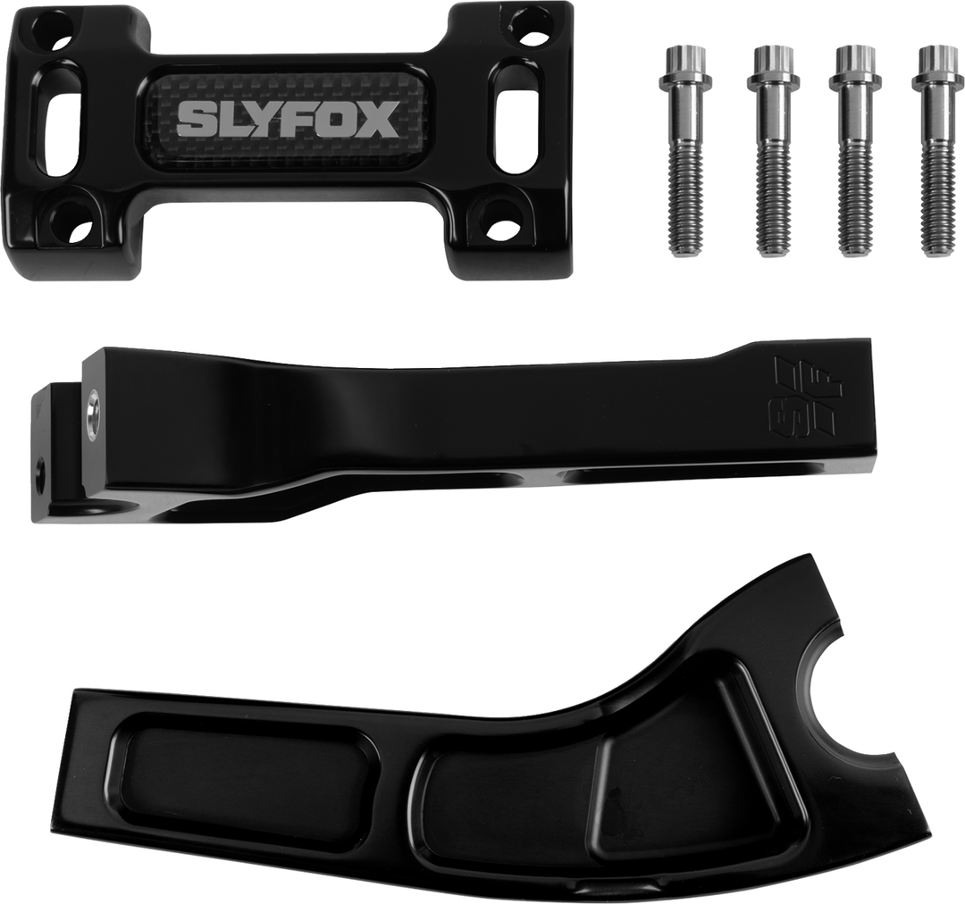 SLYFOX Handlebar Riser Kit - Pullback - 1" Clamping - 6" Rise - Black SF-1002-06-B
