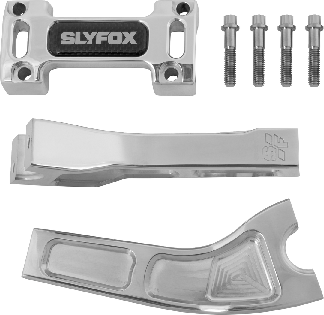 SLYFOX Handlebar Riser Kit - Pullback - 1" Clamping - 6" Rise - Raw SF-1002-06-R