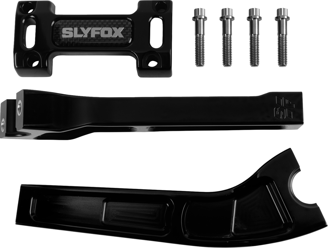 SLYFOX Handlebar Riser Kit - Pullback - 1" Clamping - 8" Rise - Black SF-1002-08-B