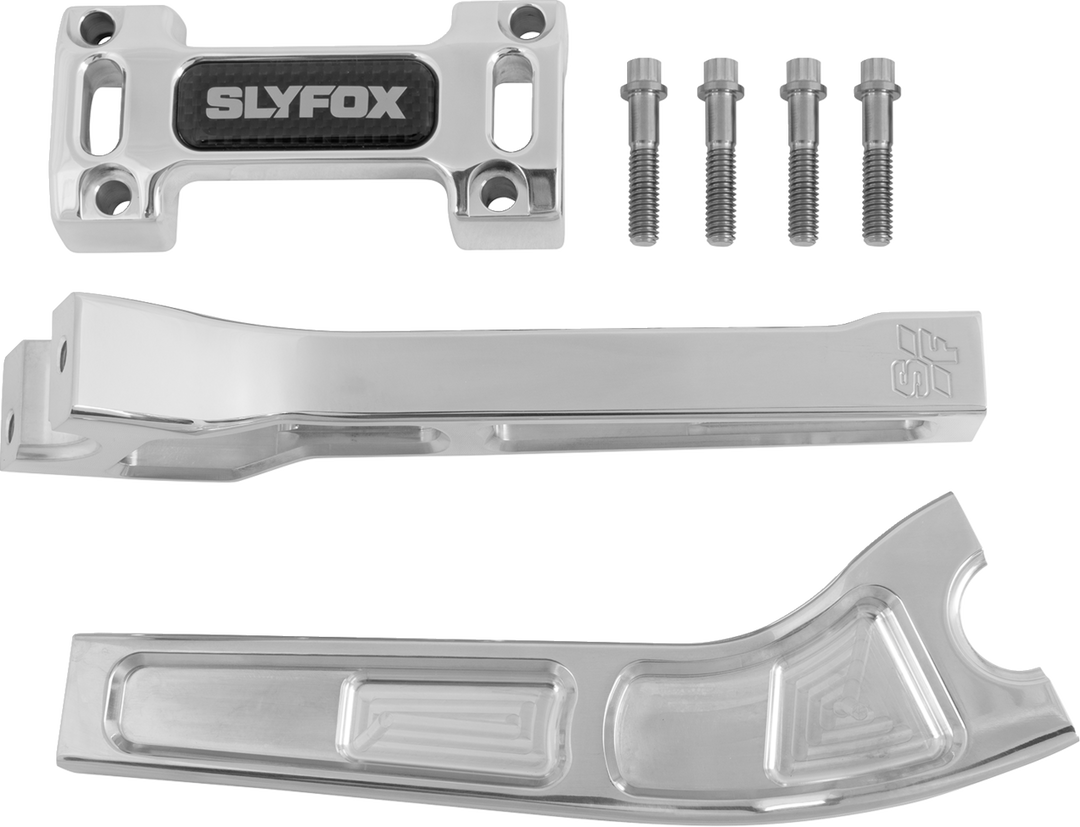 SLYFOX Handlebar Riser Kit - Pullback - 1" Clamping - 8" Rise - Raw SF-1002-08-R