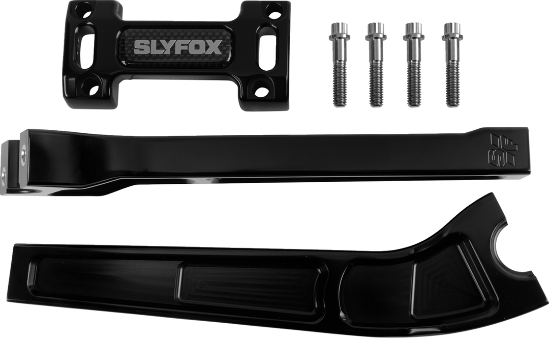 SLYFOX Handlebar Riser Kit - Pullback - 1" Clamping - 10" Rise - Black SF-1002-10-B