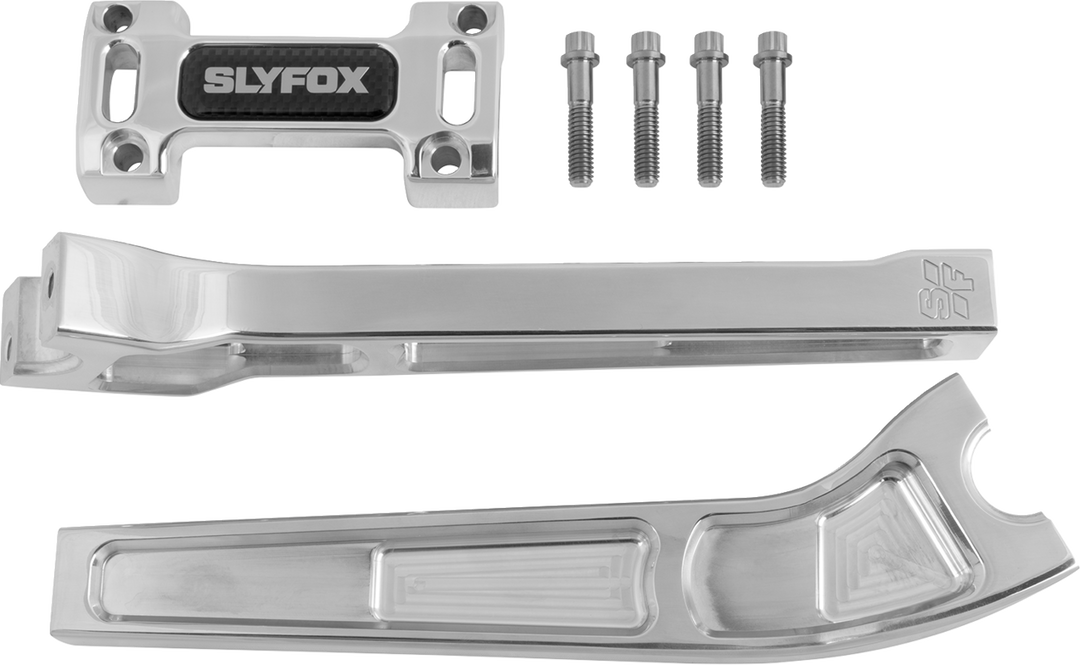 SLYFOX Handlebar Riser Kit - Pullback - 1" Clamping - 10" Rise - Raw SF-1002-10-R