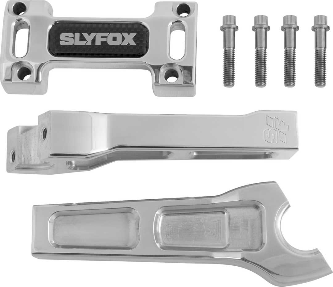 SLYFOX Handlebar Riser Kit - Straight - 1-1/8" Clamping - 6" Rise - Raw SF-1003-06-R