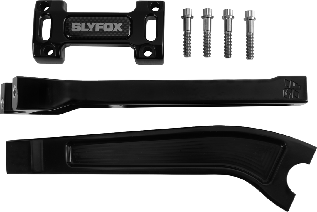 SLYFOX Handlebar Riser Kit - Pullback - 1-1/8" Clamping - 10" Rise - Raw SF-1004-10-R