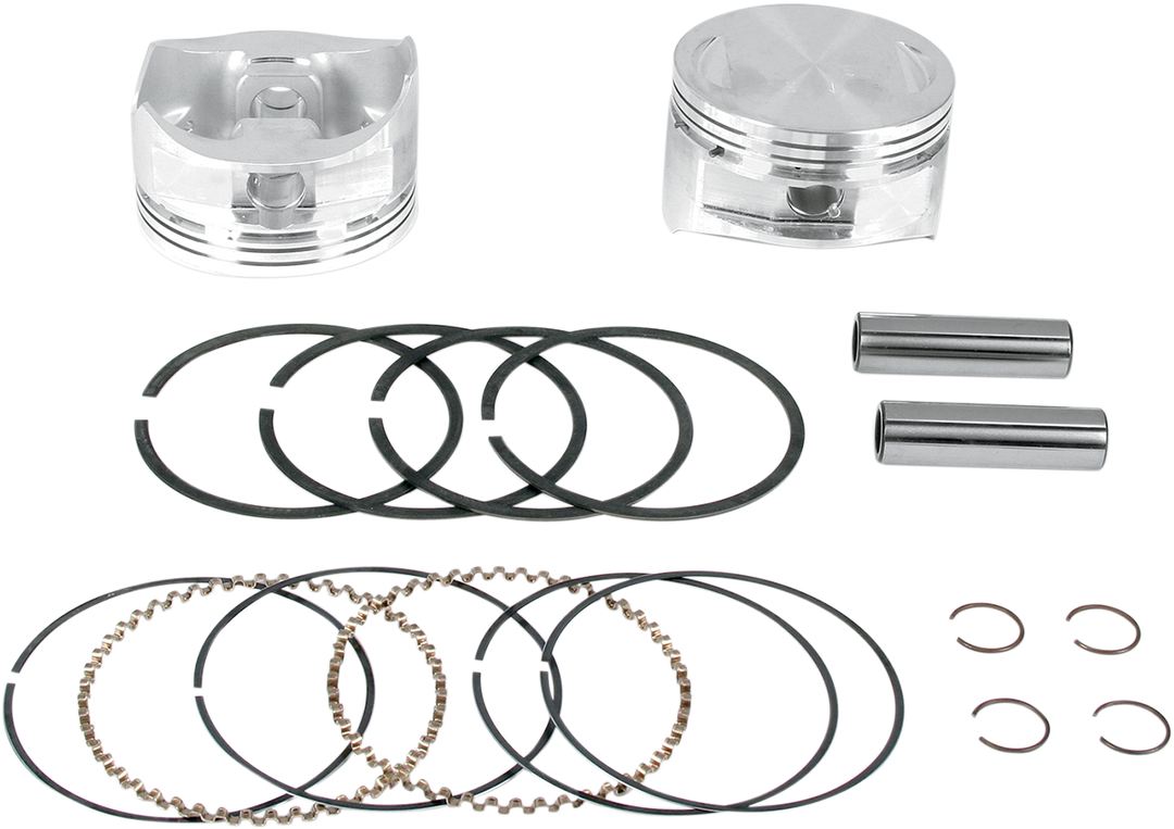 S&S CYCLE Piston Kit - For 100"/107" Super Sidewinder® - 4.000" - +0.010" 92-1401