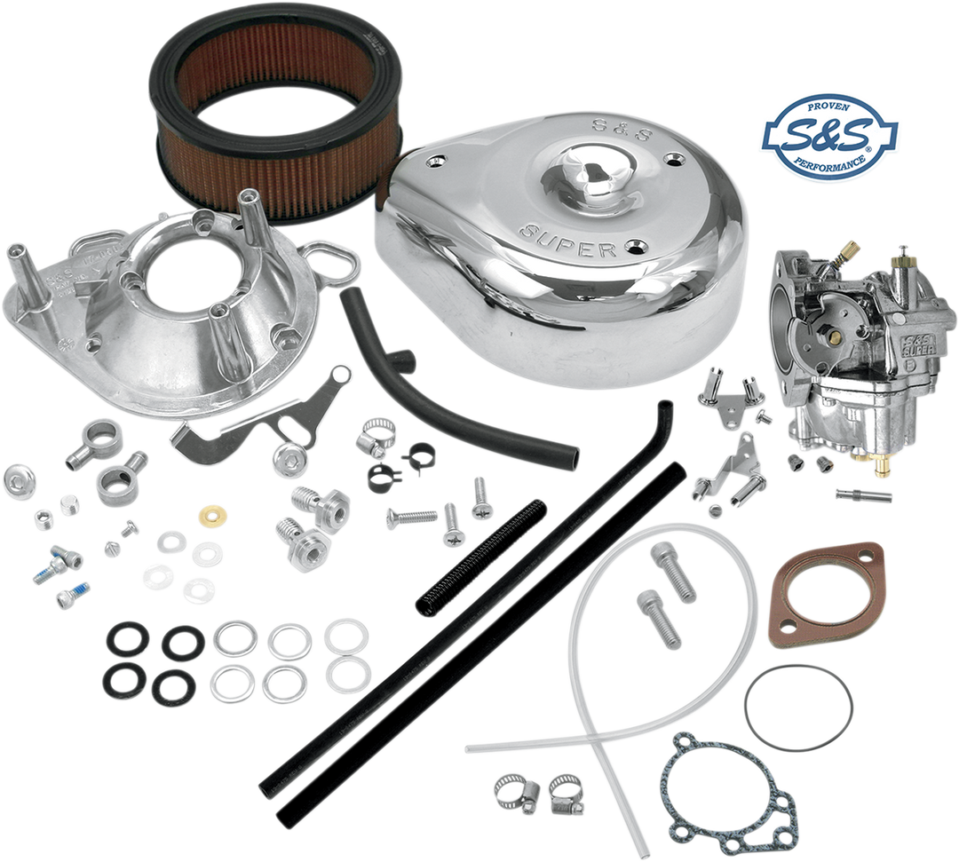 S&S CYCLE Super E Carburetor Kit without Manifold - Evolution Big Twin 11-0442