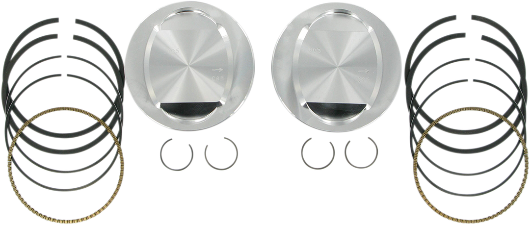 S&S CYCLE Piston Kit - For 95" Big Bore Kit - 3.875" - +0.005" 92-1204