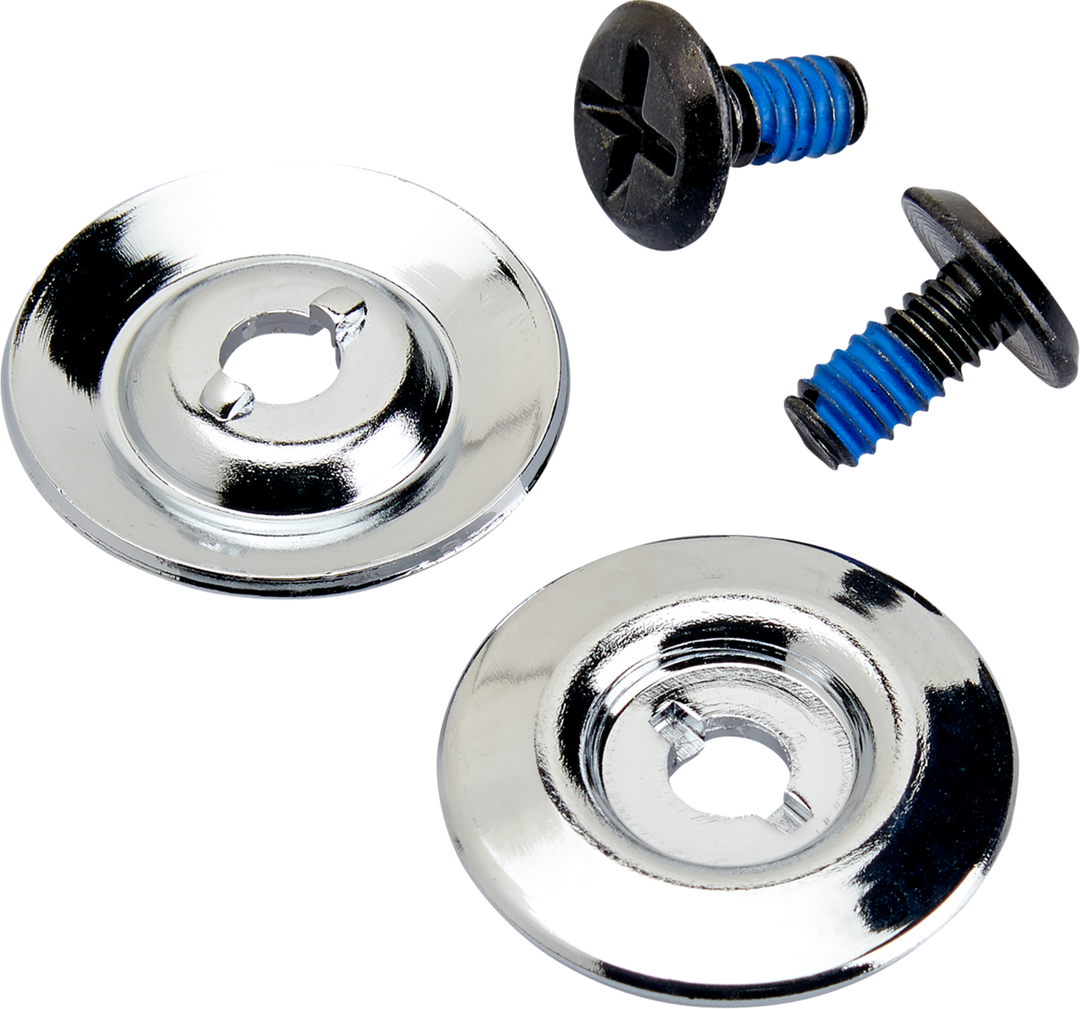 BILTWELL Gen 2 Hardware Kit - Black Screw - Chrome Baseplate 0034-150-62