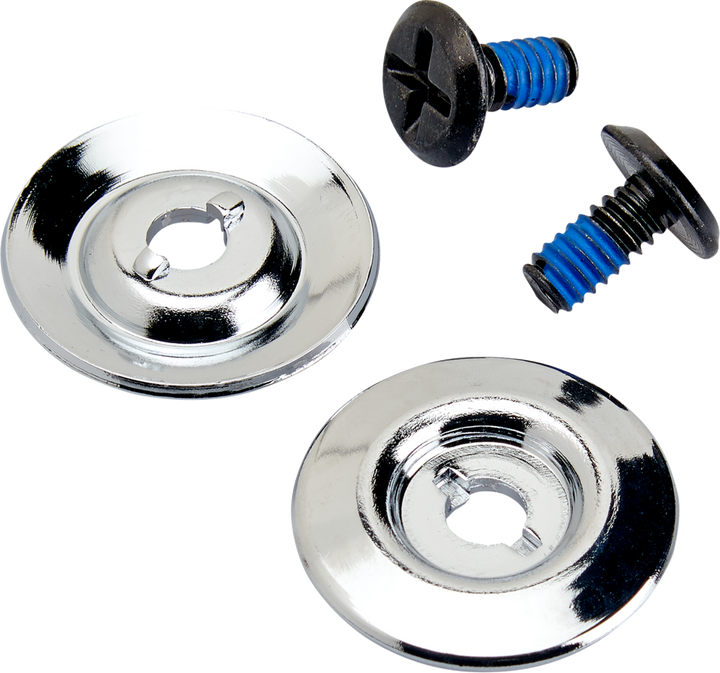 BILTWELL Gen 2 Hardware Kit - Black Screw - Chrome Baseplate 0034-150-62