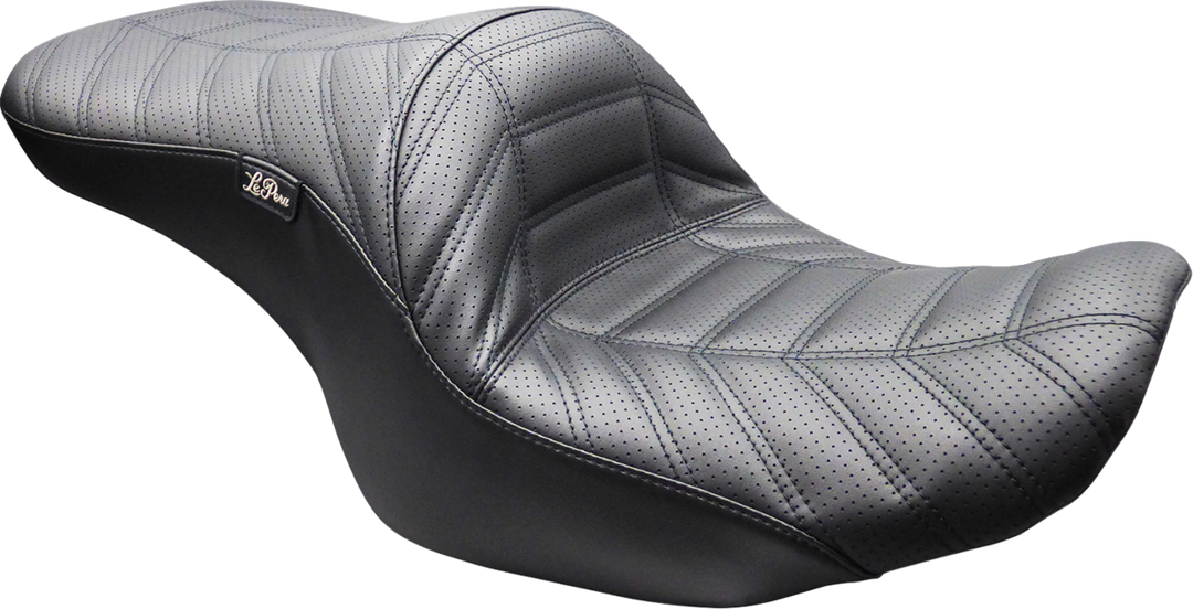 LE PERA Maverick Up-Front Seat - Without Backrest - Black Indy Stitch - FLH/FLT '23-'26 LVU-957 INDY
