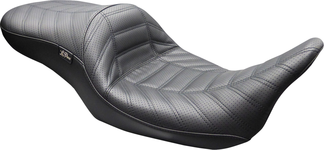 LE PERA Maverick Seat - without Backrest - Indy Stitch - Black - FLT/FLH '08-'25 LK-957 INDY
