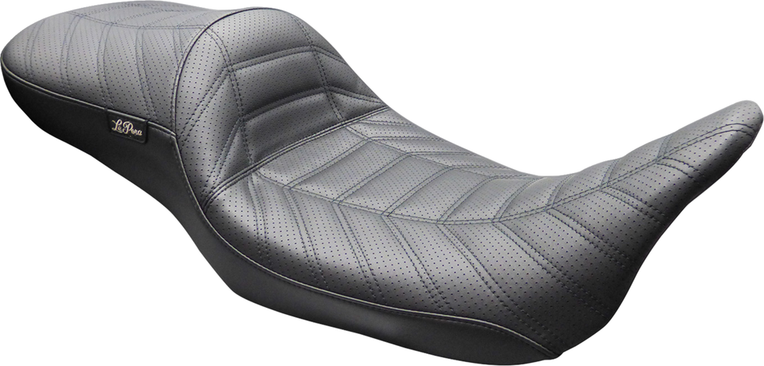 LE PERA Maverick Daddy Long Legs Seat - Without Backrest - Black Indy Stitch - FLH/FLT '08-'23 LK-957DL INDY