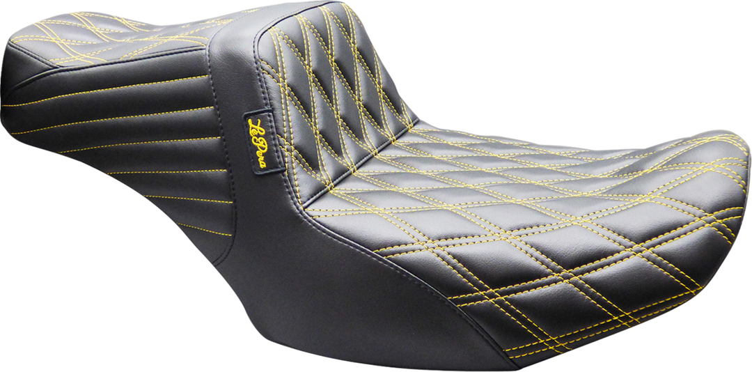 LE PERA Tailwhip Seat - Double Diamond - Gold Stitch - FLH/FLT '23-'26 LV-587DD-GD02