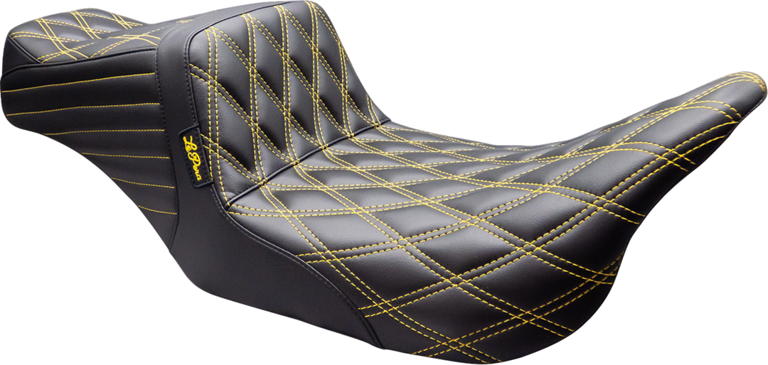 LE PERA Tailwhip Seat - Double Diamond - Gold Stitch - FLT/FLH '08-'24 LK-587DD-GD02