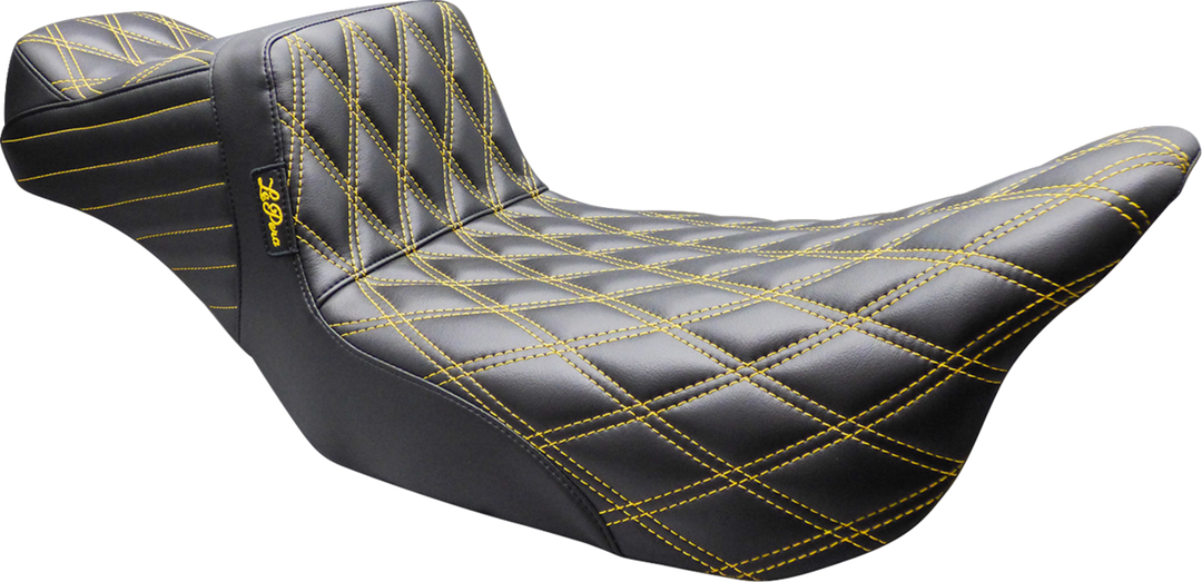 LE PERA Tailwhip Daddy Long Legs Seat - Double Diamond - Gold Stitch - FL '08-'24 LK-587DLDD-GD02