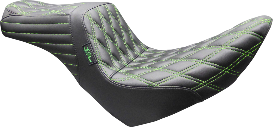LE PERA Tailwhip Seat - Double Diamond - Green Stitch - FL/FX '18-'26 LYR-580DD-GN07