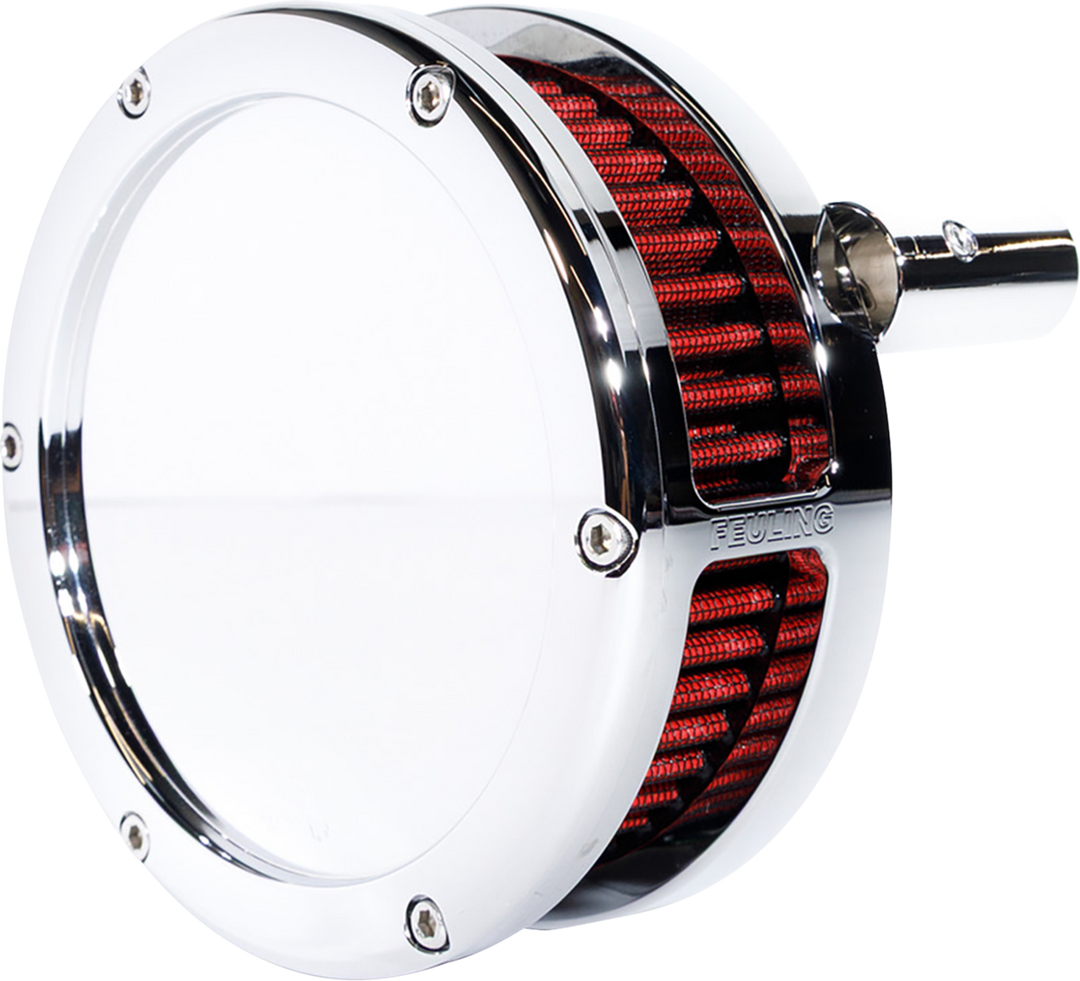 FEULING PARTS BA Slim Air Cleaner Kit - Chrome - Red Filter - '93-'99 EVO Big Twin 5467-S