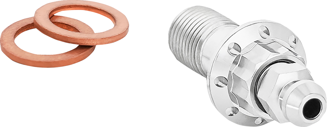 ARLEN NESS Banjo Bolt with Bleeder - 10 mm - Polished 300-821