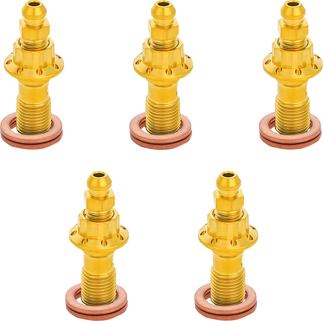 ARLEN NESS Banjo Bolt 5-Pack - 10mm - Gold 300-868
