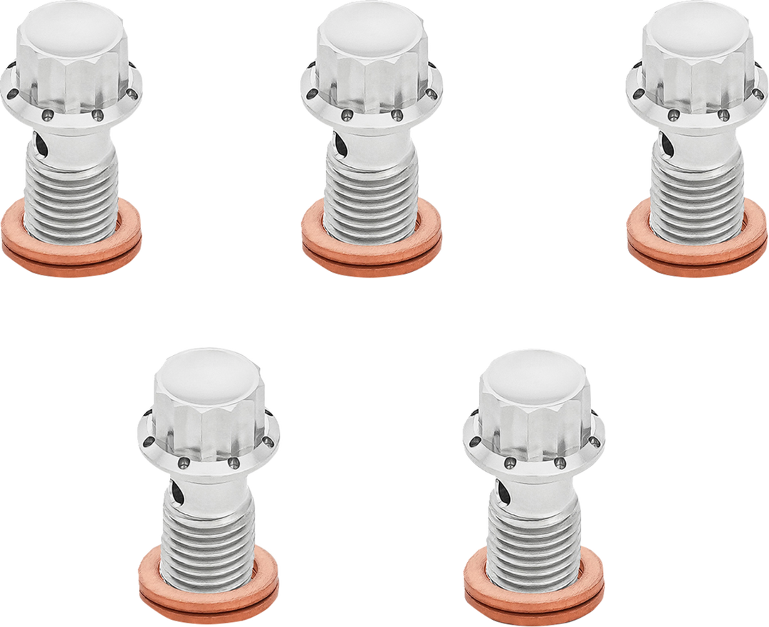 ARLEN NESS Banjo Bolt 5-Pack - M12x1.25 - Polished 300-863