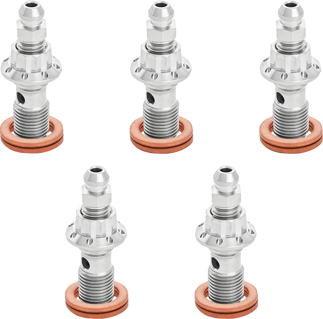 ARLEN NESS Banjo Bolt 5-Pack - 10mm - Polished 300-866