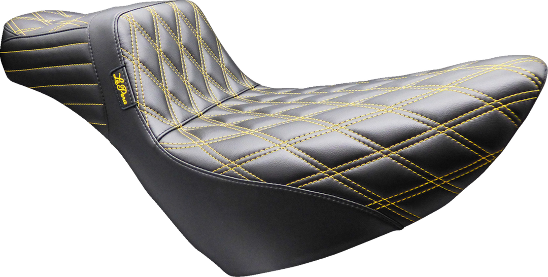 LE PERA Tailwhip Daddy Long Legs Seat - Double Diamond - Gold Stitch - FL/FX '18-'26 LYR-580DLDD-GD02