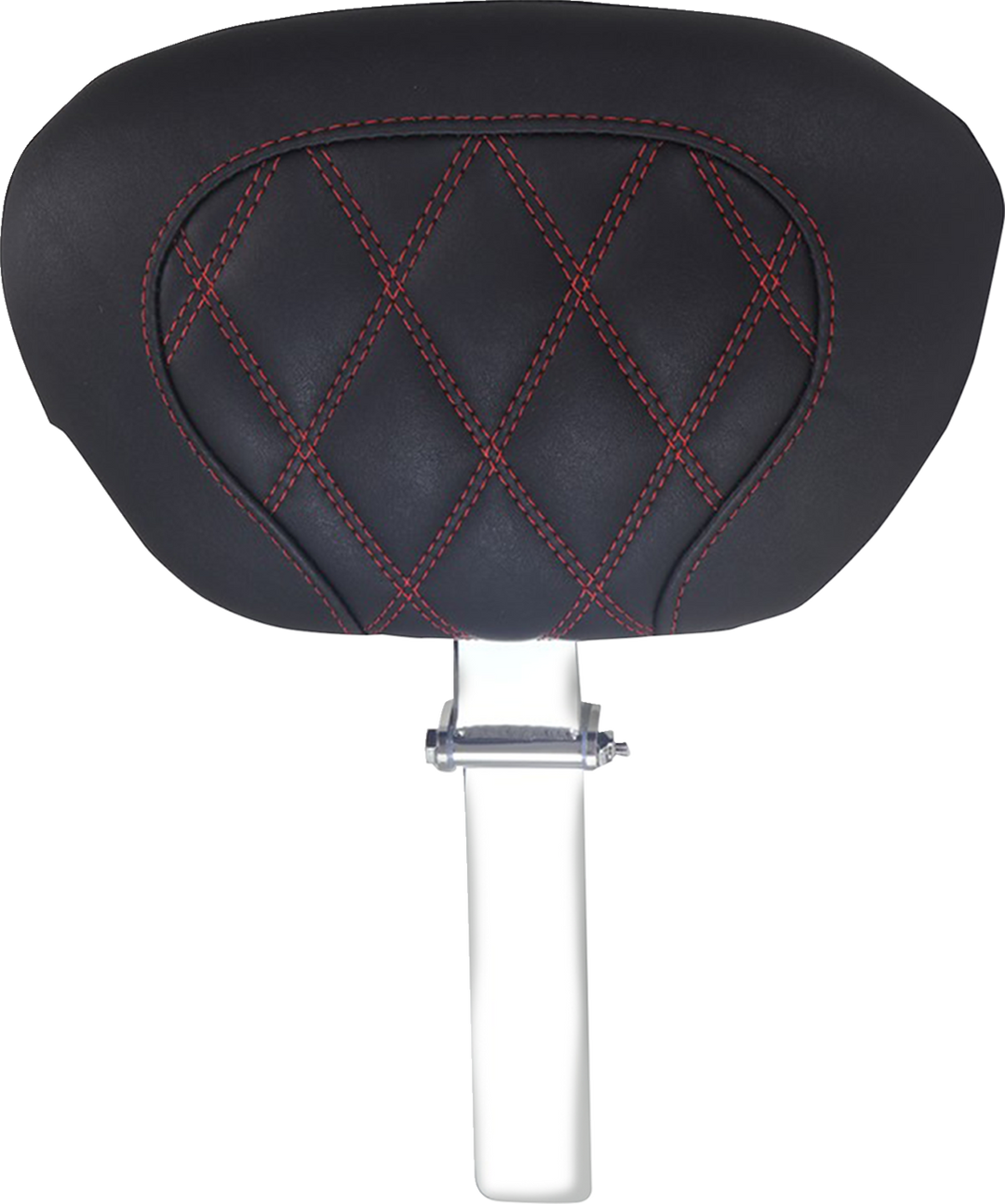 MUSTANG Driver Backrest - Double Diamond - American Beauty Stitch - FLH/FLT '08-'25 89539AB
